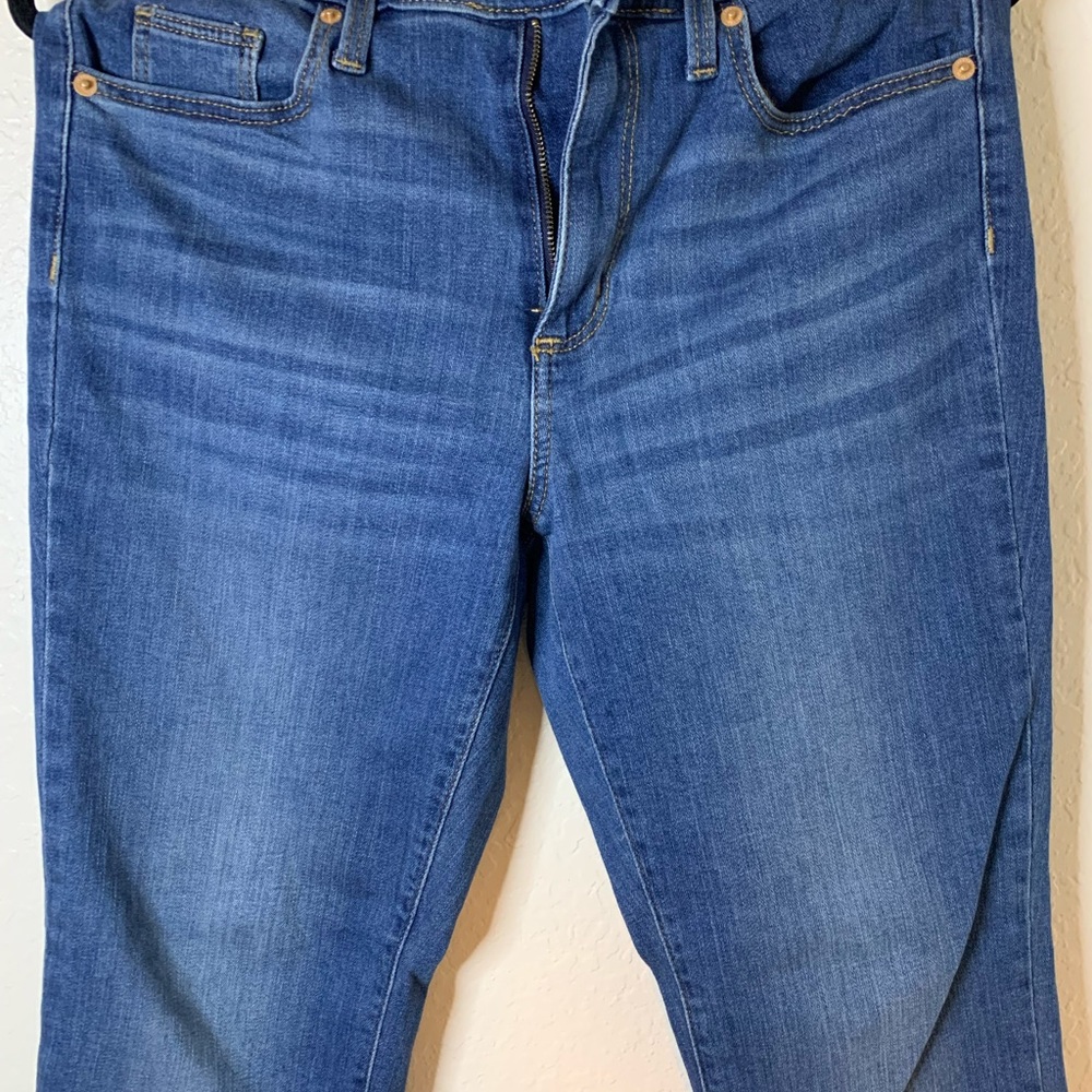 High rise slim straight jeans - size: 8 short